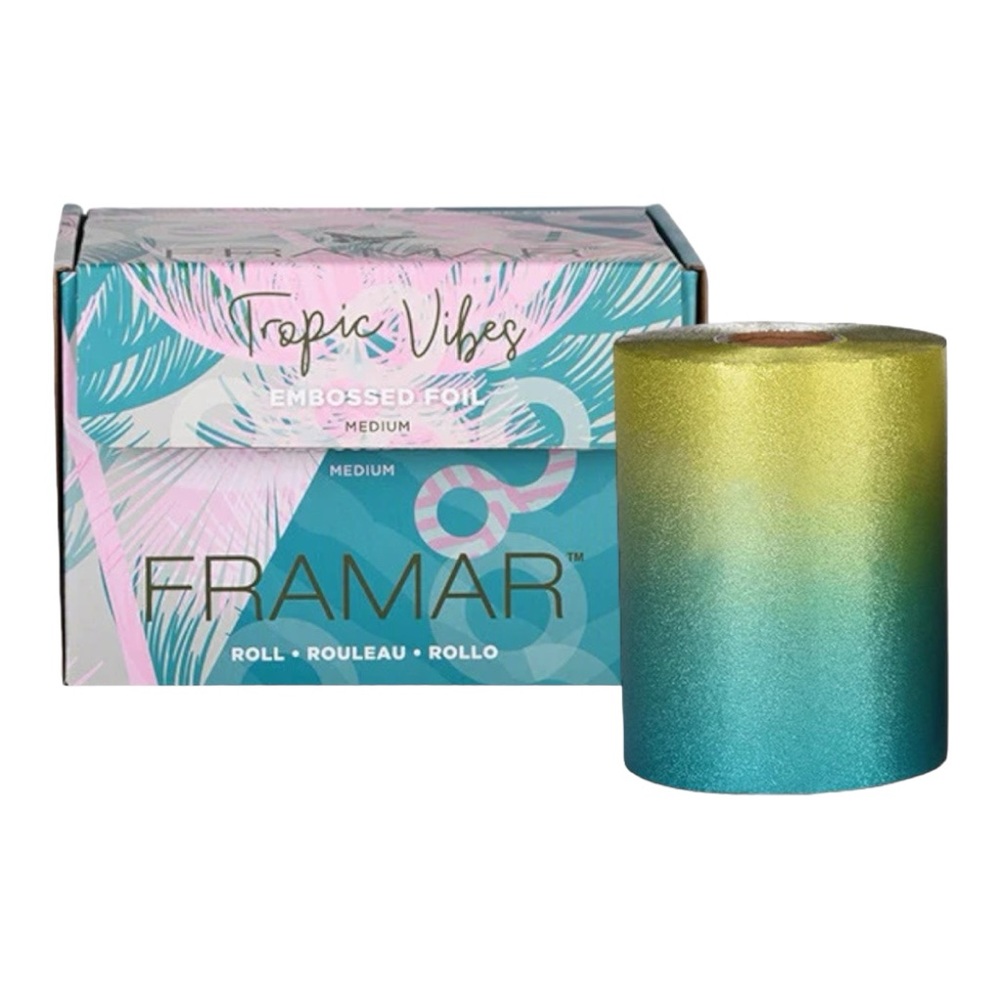 FRAMAR EMBOSSED FOIL ROLL TROPIC VIBES MEDIUM - BNIB